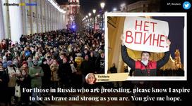 Russians take to streets vs the war